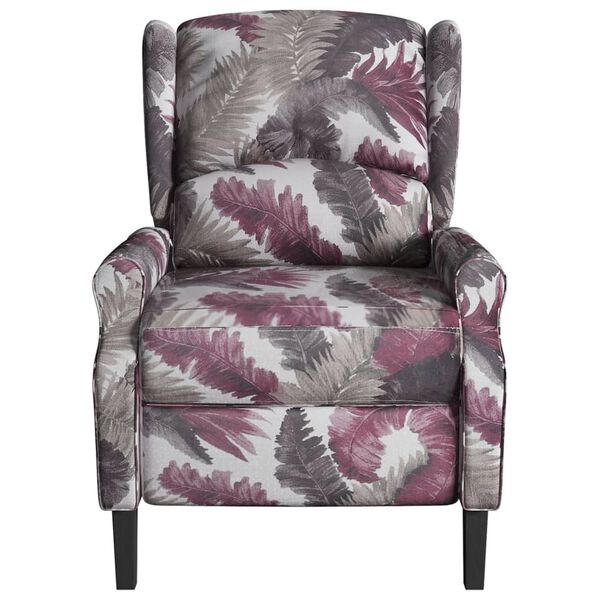 vidaXL Fauteuil inclinable de massage Motif à fleurs Tissu