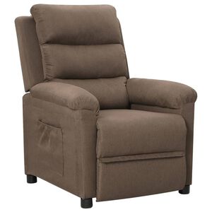 vidaXL Fauteuil inclinable Taupe Tissu