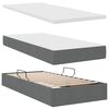 vidaXL Lit de Rangement Gris fonc&eacute; 200 x 200 cm Cuir synth&eacute;tique