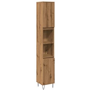 vidaXL Armoire de salle de bain chêne artisanal 30x30x190 cm