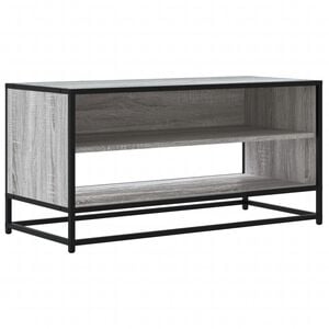 vidaXL Meuble TV sonoma gris 91x40x46 cm bois d'ing&eacute;nierie et m&eacute;tal