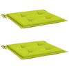 vidaXL Coussins de chaise de jardin lot de 2 vert vif 50x50x4 cm