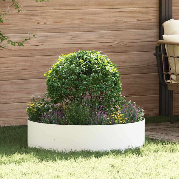 vidaXL Anneau de jardini&egrave;re 5 pcs Blanc 80 x 80 x 20 cm