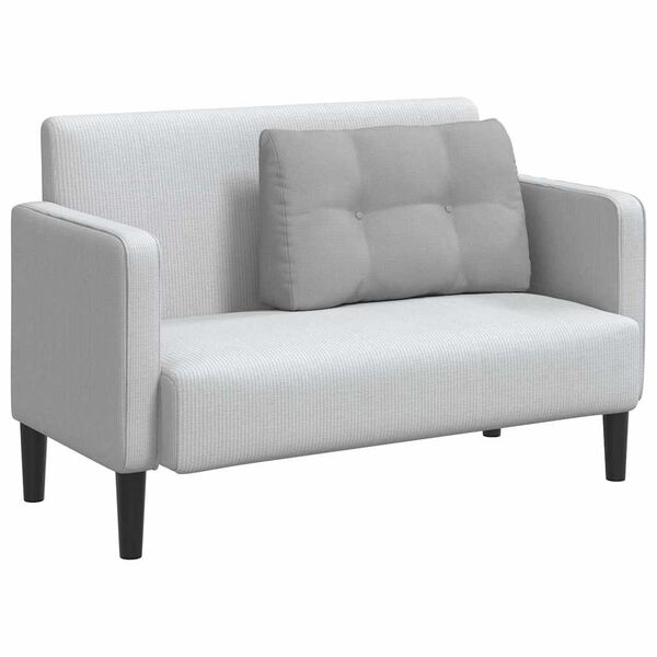 vidaXL Coussin de Dos Gris nuage 80 x 24 x 50 cm tissu