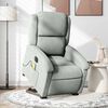 vidaXL Fauteuil inclinable de massage &eacute;lectrique gris clair velours