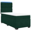 vidaXL Sommier &agrave; lattes de lit avec matelas Vert fonc&eacute; 90x190 cm