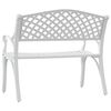 vidaXL Banc de jardin 102 cm aluminium coul&eacute; blanc