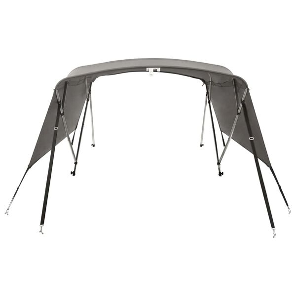 vidaXL Toit bimini &agrave; 4 arceaux parois lat&eacute;rales 243x(230-244)x137 cm