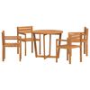 vidaXL Ensemble de salle &agrave; manger de jardin 5 pcs en bois massif d'acacia