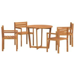 vidaXL Ensemble de salle &agrave; manger de jardin 5 pcs en bois massif d'acacia