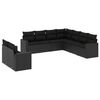 vidaXL Salon de jardin 9 pcs avec coussins noir r&eacute;sine tress&eacute;e