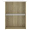 vidaXL Bureau Blanc et chêne sonoma 110x60x73 cm Aggloméré