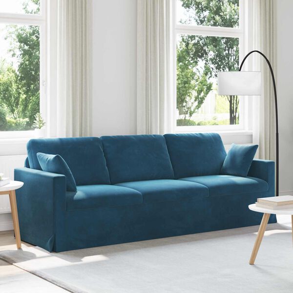 vidaXL Canap&eacute; Bleu 228 x 78 x 80 cm Velours