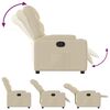 vidaXL Fauteuil inclinable Cr&egrave;me Tissu