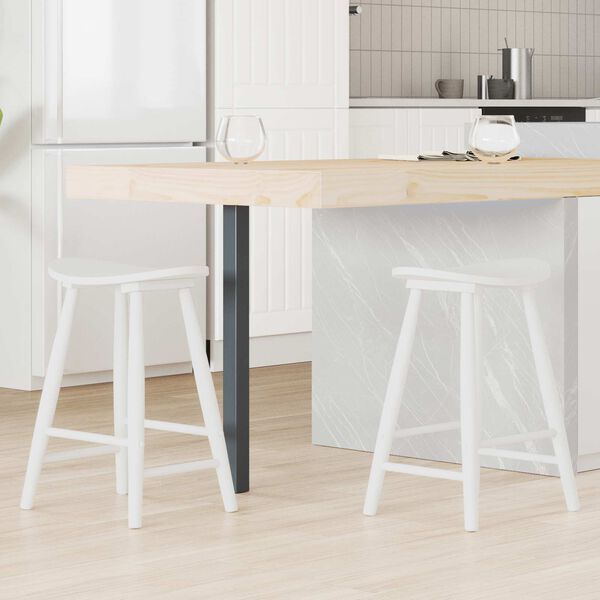 vidaXL Chaises de salle &agrave; manger 2 pcs Blanc 46 x 37 x 63 cm