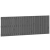 vidaXL T&ecirc;te de lit murale Gris 166x3x60 cm Bois massif de pin