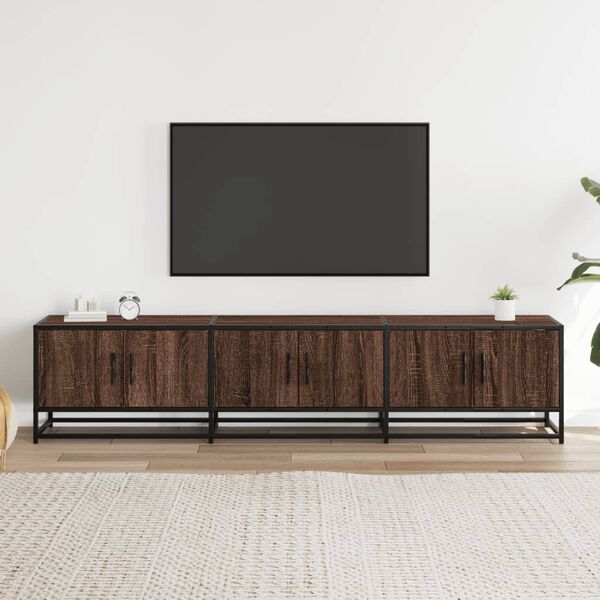 vidaXL Meuble TV ch&ecirc;ne marron 180x35x41 cm bois d'ing&eacute;nierie