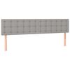 vidaXL T&ecirc;tes de lit Gris clair 200x5x78/88 cm Tissu