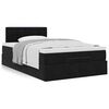vidaXL Cadre de lit ottoman avec matelas noir 120x200 cm velours