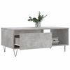 vidaXL Table basse Gris béton 90x50x36,5 cm Bois d'ingénierie
