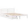 vidaXL Cadre de lit sans matelas blanc 150x200 cm bois de pin massif