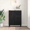 vidaXL Buffet Ch&ecirc;ne noir 69,5 x 34 x 90 cm Bois d'ing&eacute;nierie et fer