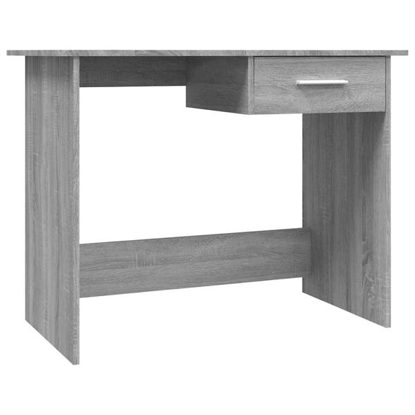vidaXL Bureau Sonoma gris 100x50x76 cm Bois d'ing&eacute;nierie
