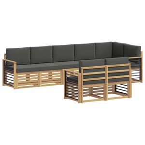 vidaXL Ensemble de canap&eacute;s d'ext&eacute;rieur 8 pc Blanc et anthracite