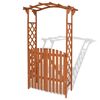 vidaXL Arche pour jardin avec portique Bois massif 120 x 60 x 205 cm