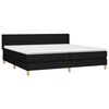 vidaXL Sommier &agrave; lattes de lit avec matelas Noir 200x200 cm Tissu