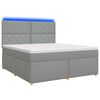 vidaXL Lit boxspring avec matelas Gris clair 160 x 200 cm Tissu