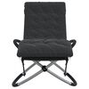 vidaXL Chaise longue g&eacute;om&eacute;trique avec coussin noir et gris acier