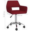 vidaXL Chaise pivotante de salle &agrave; manger Rouge bordeaux Tissu