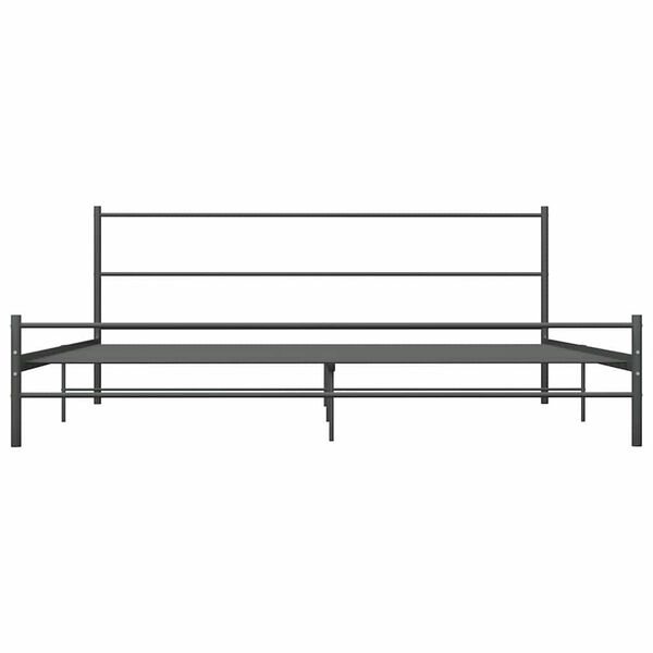 vidaXL Cadre de lit sans matelas gris métal 180x200 cm