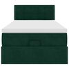 vidaXL Cadre de lit ottoman avec matelas vert fonc&eacute; 90x200 cm velours