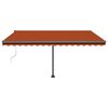 vidaXL Auvent automatique sur pied 450x300 cm Orange/marron