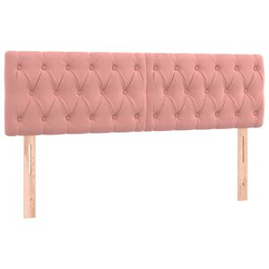 vidaXL T&ecirc;tes de lit 2 pcs Rose 72x7x78/88 cm Velours