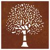vidaXL D&eacute;coration murale jardin 55x55 cm acier corten design d'arbre