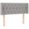 vidaXL T&ecirc;te de lit avec oreilles Gris clair 93x16x78/88 cm Tissu