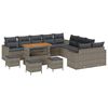 vidaXL Ensemble de canap&eacute; de jardin 18 pc 11-Nombre de places Gris
