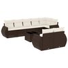 vidaXL Salon de jardin avec coussins 9 pcs marron r&eacute;sine tress&eacute;e