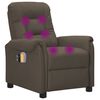 vidaXL Fauteuil de massage électrique Gris Similicuir