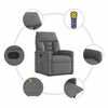 vidaXL Fauteuil inclinable de massage gris fonc&eacute; tissu microfibre