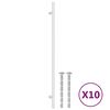 vidaXL Poign&eacute;es d'armoire 10 pcs argent&eacute; 320 mm acier inoxydable