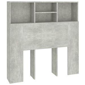 vidaXL Armoire de t&ecirc;te de lit Gris b&eacute;ton 100x19x103,5 cm