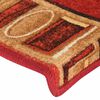 vidaXL Tapis d'escalier autocollants 15 pcs 65x21x4 cm Rouge