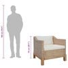 vidaXL Ensemble de canapés 2 pcs avec coussins Rotin naturel