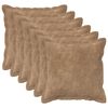 vidaXL Coussin 6 pc HOUTEN Taupe 30 x 30 cm Fleece en microfibre