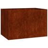 vidaXL Jardini&egrave;re rouill&eacute; 120x80x80 cm acier inoxydable