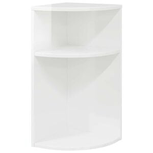 vidaXL Table d'appoint Blanc brillant 29,6 x 29,6 x 60 cm